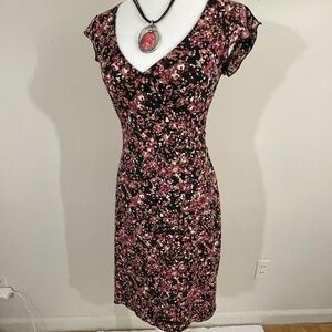 IZ Byer California sz 5 dress ditsy flora Brn/rust